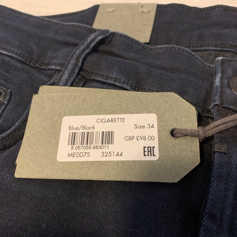 🔥🔥🔥All saints cigarette skinny black/blue jeans - Picture 5 of 5